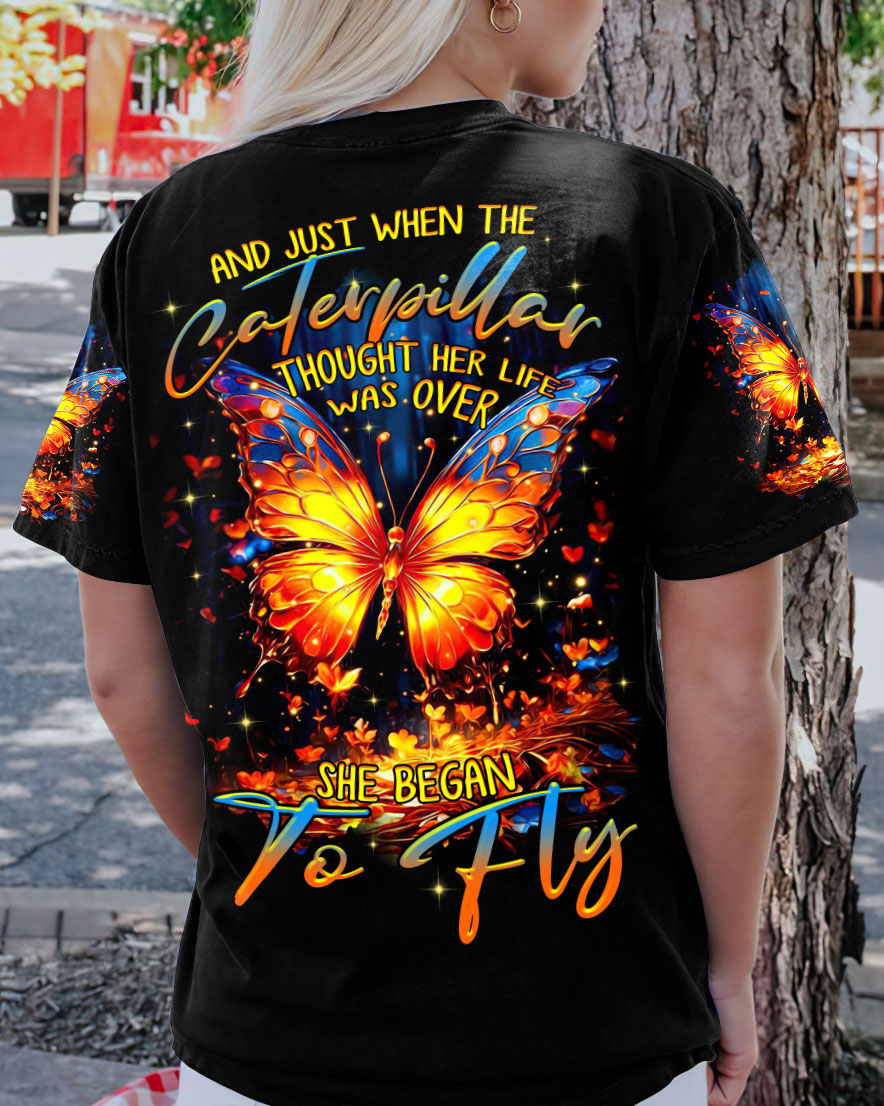 SHE BEGAN TO FLY BUTTERFLY ALL OVER PRINT - TLTR2109234