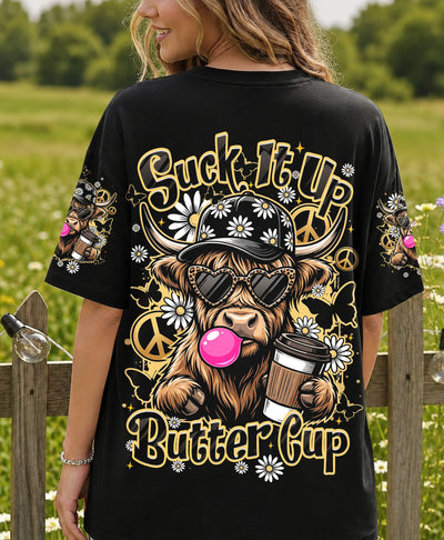 SUCK IT UP BUTTERCUP HIGHLAND COW ALL OVER PRINT - TLHN2007263