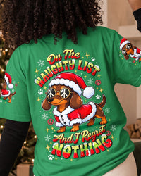 NAUGHTY LIST DACHSHUND DOG CHRISTMAS ALL OVER PRINT - TLTW1010261