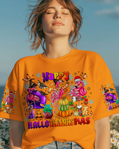 HAPPY HALLOTHANKSMAS  FLAMINGO ALL OVER PRINT - TLTR1508251