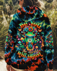 BE YOU THE WORLD WILL ADJUST FROG TIE DYE  ALL OVER PRINT  - TLTW0801251