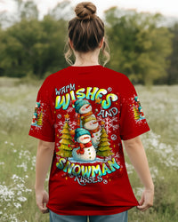 WARM WISHES AND SNOWMAN KISSES CHRISTMAS ALL OVER PRINT - TLNT0311252