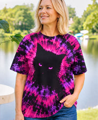 MYSTIC BLACK CAT NEON BURST ALL OVER PRINT - YHHN2409261