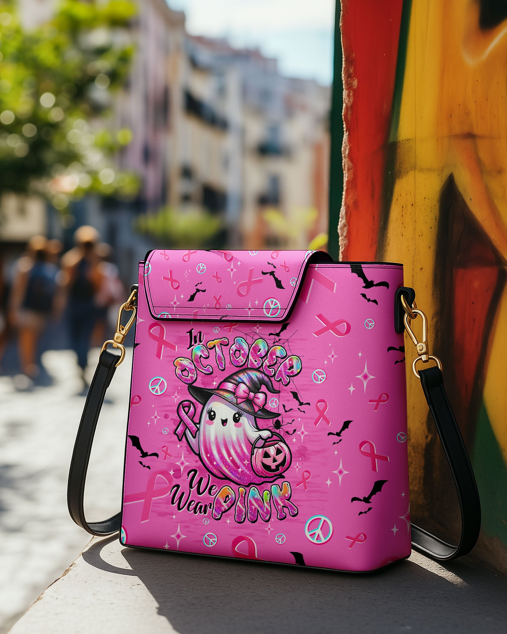 IN OCTOBER WE WEAR PINK BOO BREAST CANCER TUMBLER STORAGE BAG   - TLTW1208257