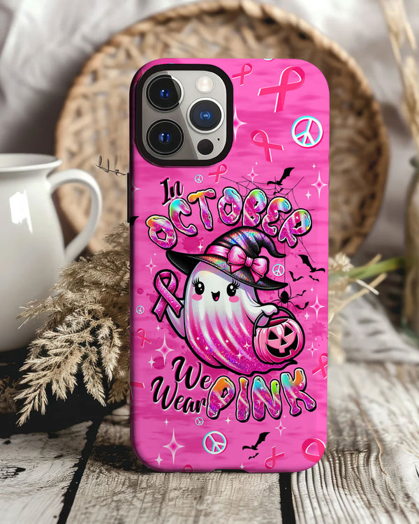 IN OCTOBER WE WEAR PINK BOO BREAST CANCER PHONE CASE - TLTW1208253