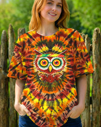 VIVID PSYCHEDELIC OWL ALL OVER PRINT - YHHN2301262
