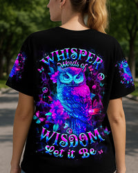 WHISPER WORDS OF WISDOM LET IT BE OWL ALL OVER PRINT - YHHN1609251