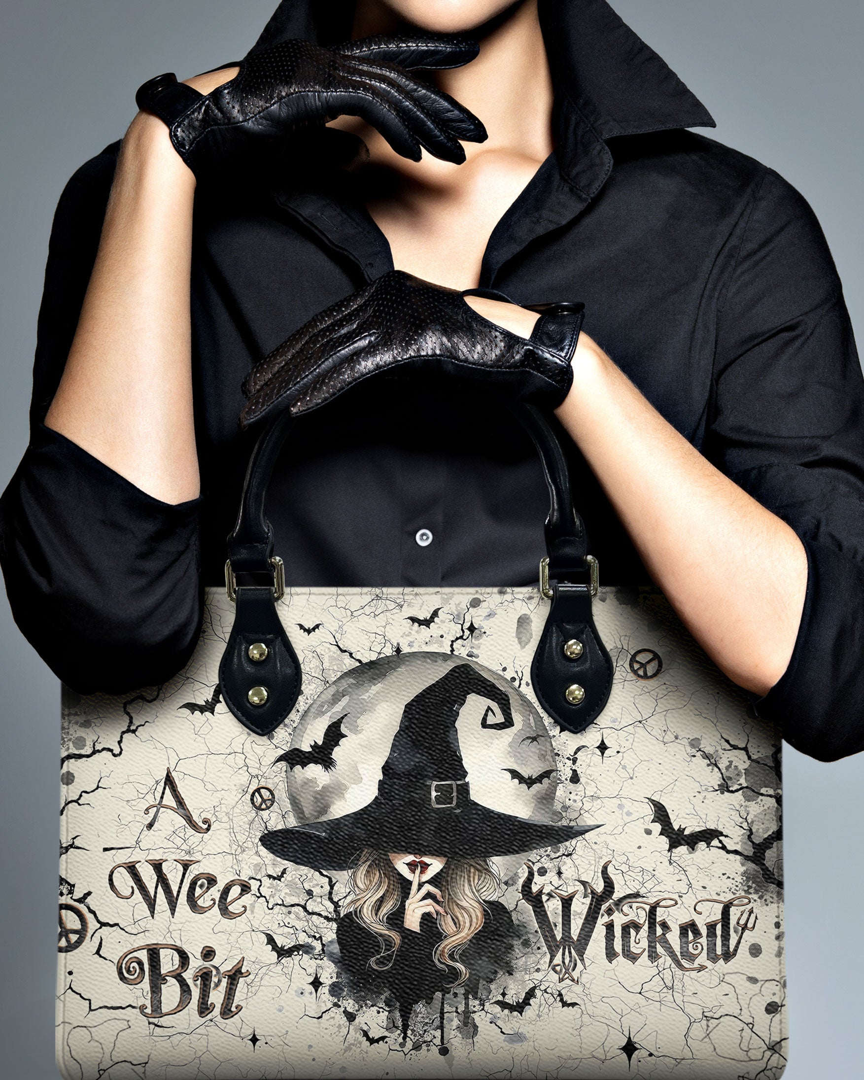 A WEE BIT WICKED HALLOWEEN LEATHER HANDBAG - YHLT2609242