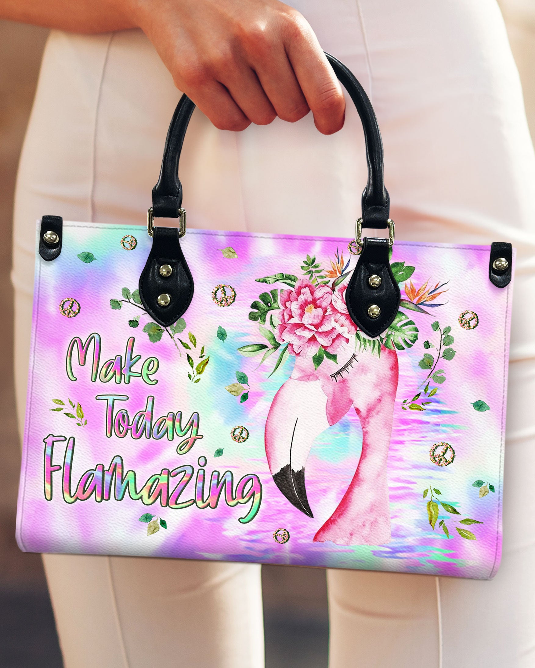 MAKE TODAY FLAMAZING TIE DYE LEATHER HANDBAG - YHLN1110244