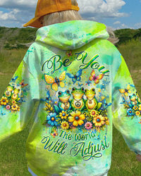 BE YOU THE WORLD WILL ADJUST FROG ALL OVER PRINT - TLTW1611232