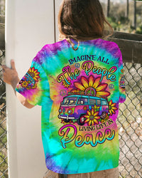 IMAGINE ALL THE PEOPLE LIVING LIFE IN PEACE TIE DYE ALL OVER PRINT - TLTW1206231
