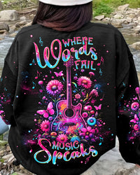 WHERE WORDS FAIL MUSIC SPEAKS GUITAR ALL OVER PRINT - TLNT0201243