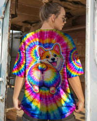 CUTE CORGI COLORFUL SWIRL ALL OVER PRINT   - TLNT1201262