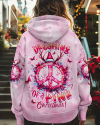 PINK CHRISTMAS PEACE SYMBOL ALL OVER PRINT - TLTW1410242