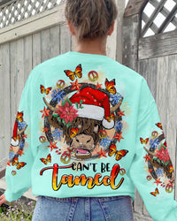 CAN'T BE TAMED COW CHRISTMAS ALL OVER PRINT - TLTR1309231