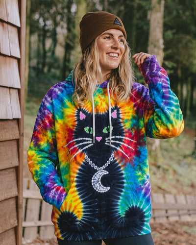 BLACK CAT COLORFUL BURST ALL OVER PRINT - TLTW1909262
