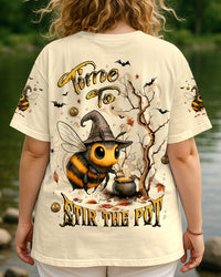 TIME TO STIR THE POT BEE WITCH HALLOWEEN ALL OVER PRINT - YHLT1107251