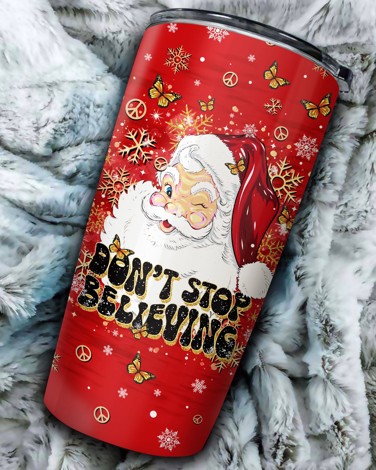 DON'T STOP BELIEVING CHRISTMAS TUMBLER - TLTR0811247