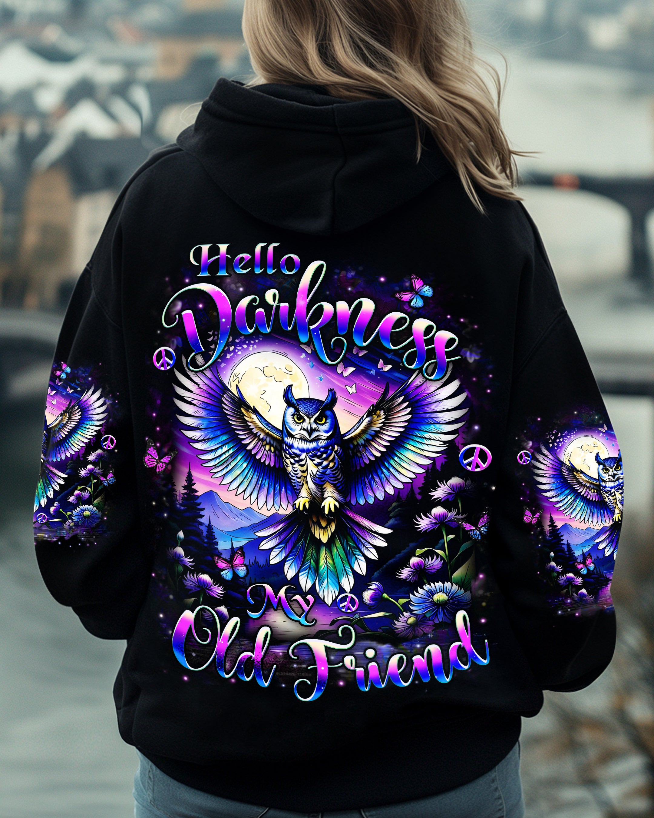 HELLO DARKNESS MY OLD FRIEND OWL ALL OVER PRINT - YHHN2409252