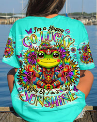 I'M A HAPPY GO LUCKY FROG SUNFLOWER ALL OVER PRINT - TLNO1706242
