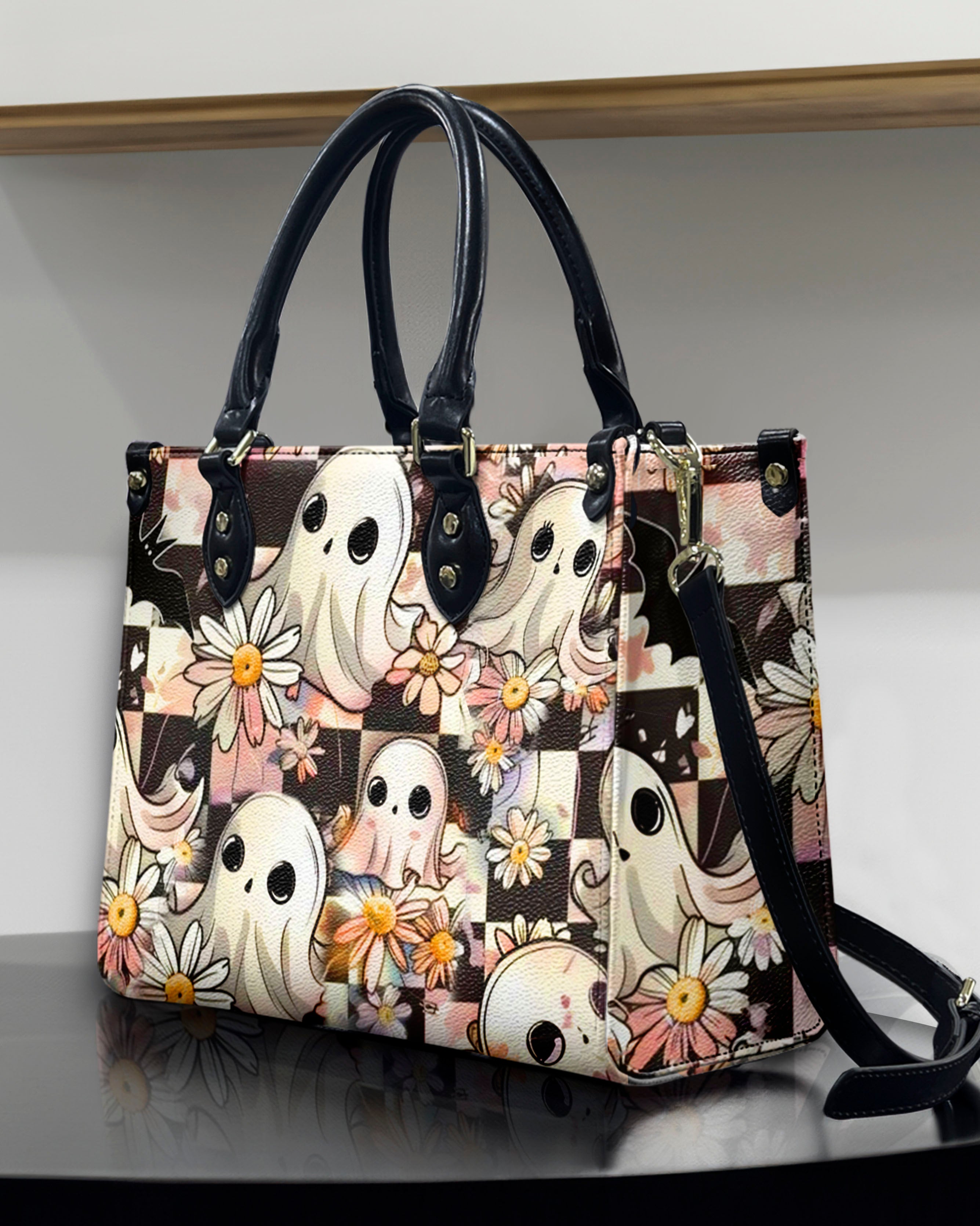 SPOOKTACULAR RETRO HALLOWEEN LEATHER HANDBAG - YHHN0708244