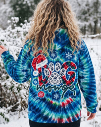 DOG MOM PAW PRINT  CHRISTMAS SWIRL ALL OVER PRINT - TLTW0710263