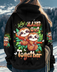 LET'S HANG OUT TOGETHER SLOTH ALL OVER PRINT - TLTW1909251