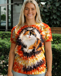 CALICO CAT ORANGE SWIRL ALL OVER PRINT   - TLNT0903262