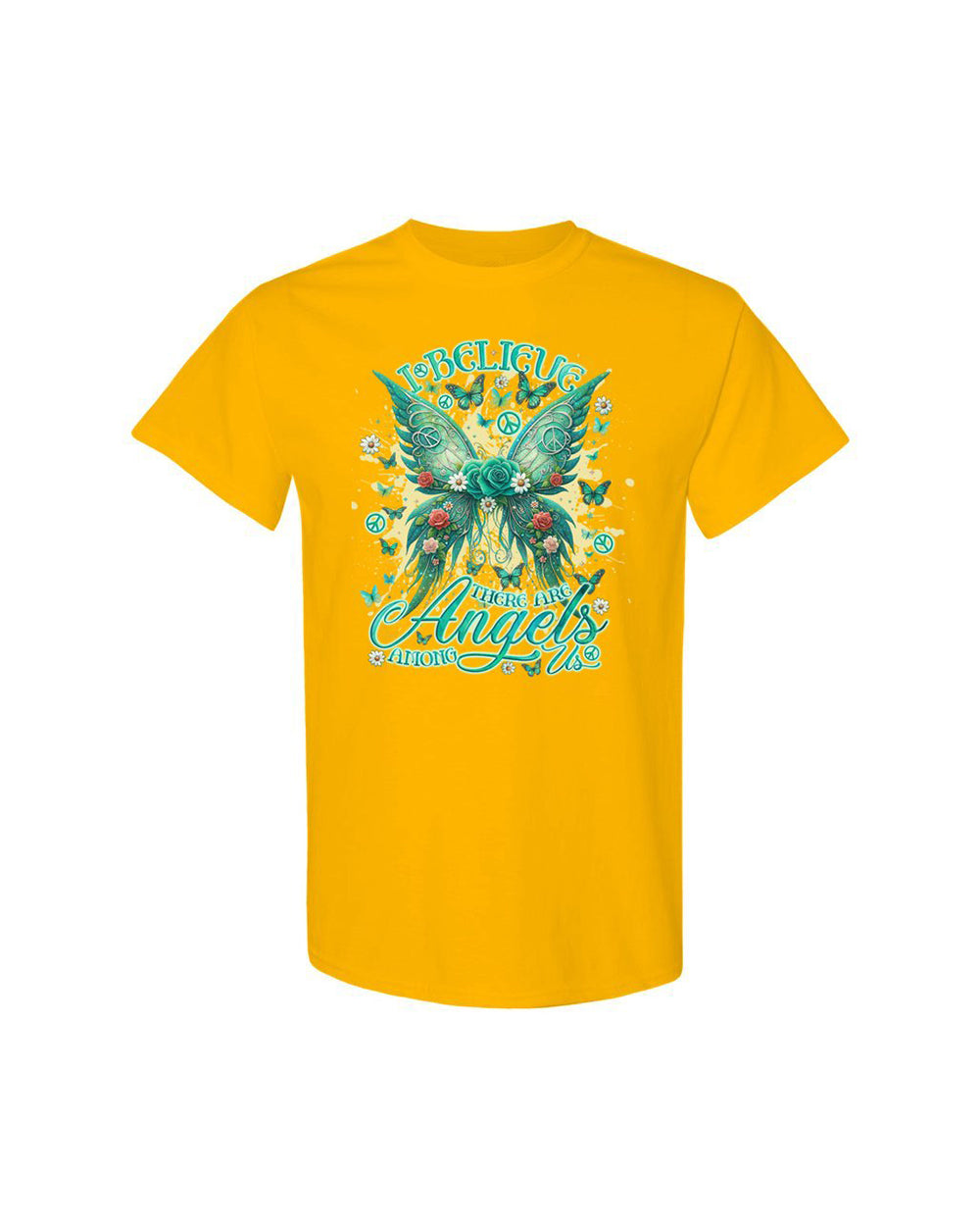 I BELIEVE THERE ARE ANGELS AMONG US WINGS COTTON SHIRT - TLNO2803246