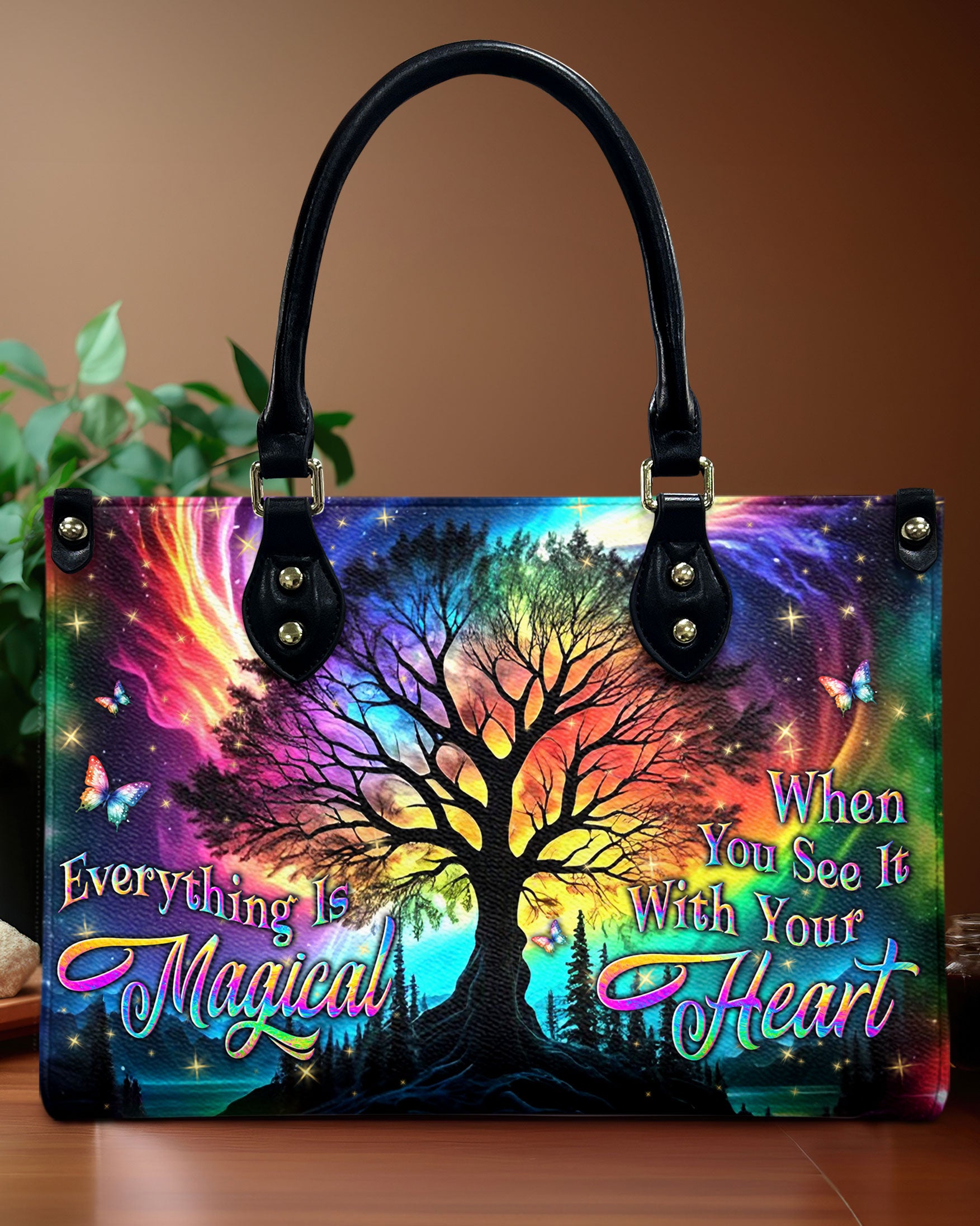 EVERYTHING IS MAGICAL LEATHER HANDBAG - YHLN0506244