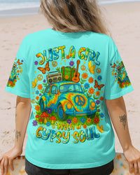 JUST A GIRL WITH A GYPSY SOUL CAR TIE DYE ALL OVER PRINT - TLTR2504251