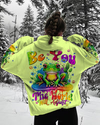 BE YOU THE WORLD WILL ADJUST FROG ALL OVER PRINT - TLNT2808234