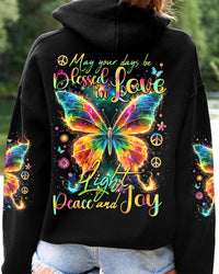 LOVE LIGHT PEACE AND JOY BUTTERFLY ALL OVER PRINT - TYTD2901242
