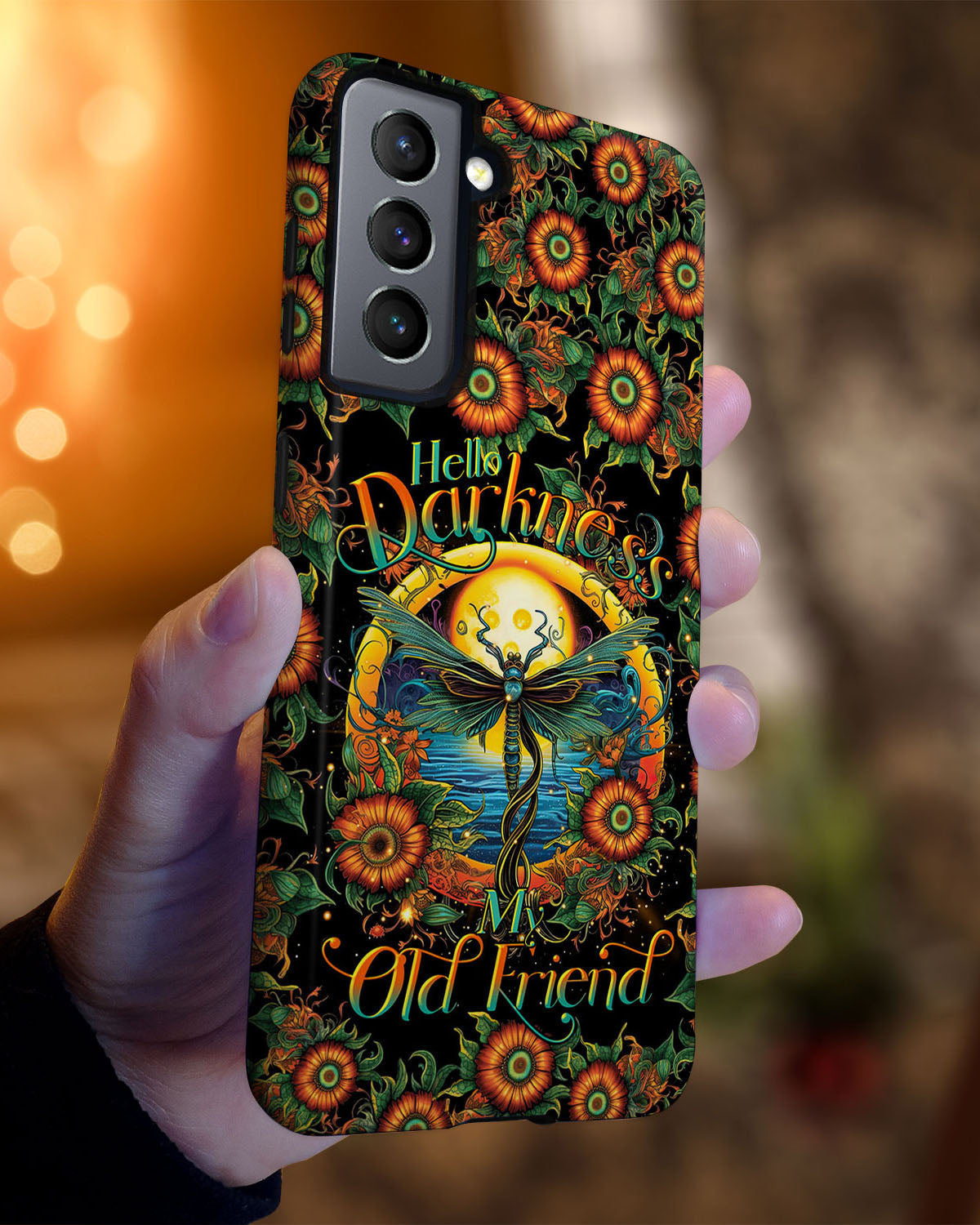 HELLO DARKNESS MY OLD FRIEND DRAGONFLY PHONE CASE HELLO DARKNESS MY OLD FRIEND DRAGONFLY PHONE CASE
