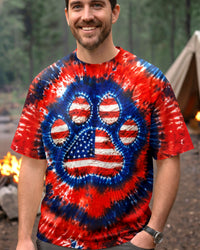 PAW PRINT RED WHITE & BLUE ALL OVER PRINT - TLHN3003262