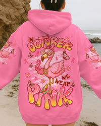 IN OCTOBER WE WEAR PINK FLAMINGO  BREAST CANCER ALL OVER PRINT  - TLNT2607252