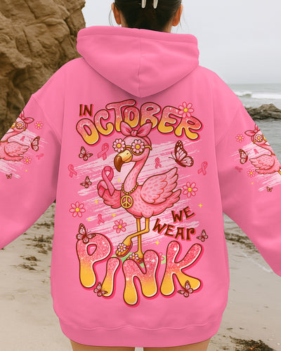 IN OCTOBER WE WEAR PINK FLAMINGO  BREAST CANCER ALL OVER PRINT  - TLNT2607252