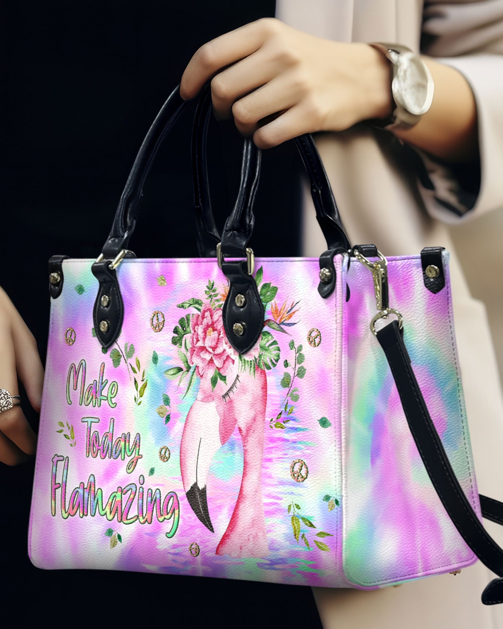 MAKE TODAY FLAMAZING TIE DYE LEATHER HANDBAG - YHLN1110244