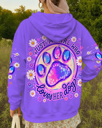 JUST A GIRL WHO LOVES HER DOG PAW ALL OVER PRINT  - TLNT0405264