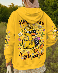 HANG IN THERE DUCK ALL OVER PRINT - TLNT0106263