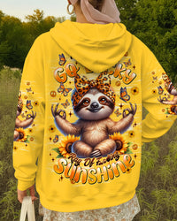 I'M A HAPPY GO LUCKY SLOTH SUNFLOWER ALL OVER PRINT - TLNT2810251