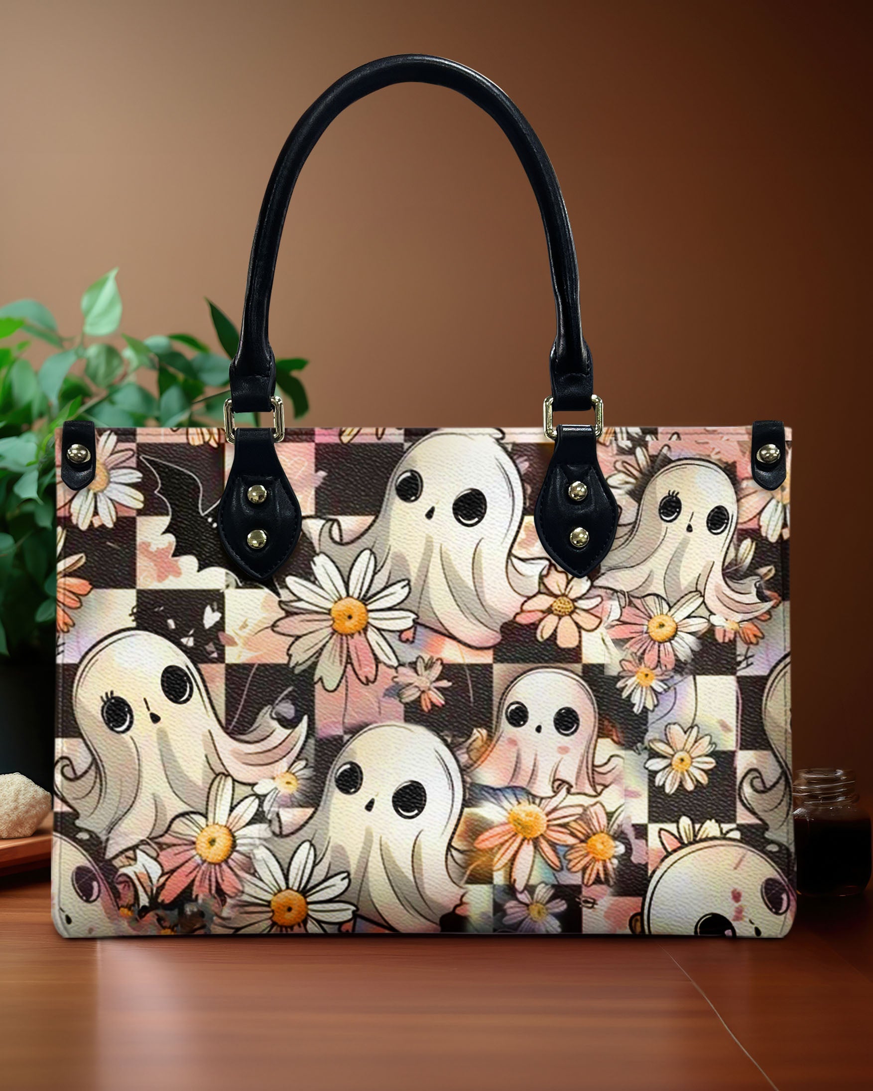 SPOOKTACULAR RETRO HALLOWEEN LEATHER HANDBAG - YHHN0708244