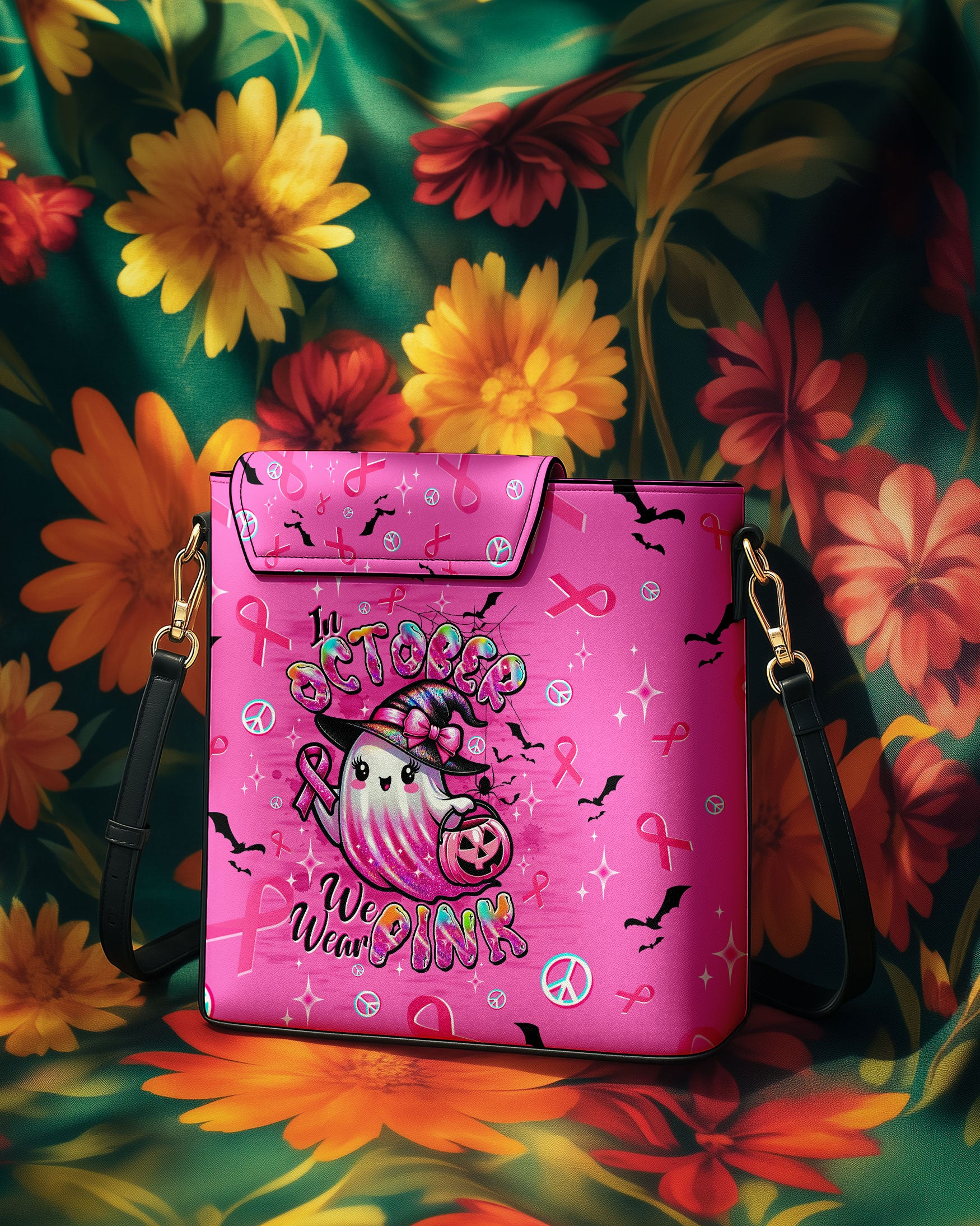 IN OCTOBER WE WEAR PINK BOO BREAST CANCER TUMBLER STORAGE BAG   - TLTW1208257