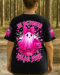 IN OCTOBER WE WEAR PINK BOO BREAST CANCER AWARENESS ALL OVER PRINT - TLTR1909252