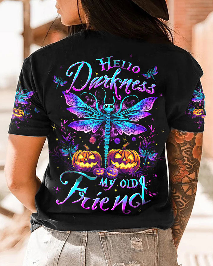 HELLO DARKNESS MY OLD FRIEND DRAGONFLY HALLOWEEN ALL OVER PRINT - TLTW1508232