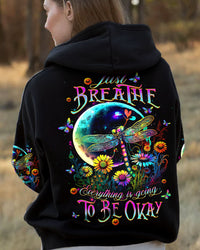 JUST BREATHE DRAGONFLY FLORAL MOON ALL OVER PRINT - TLTW2411232