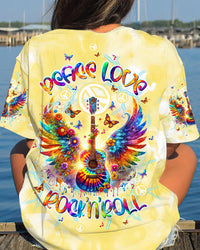 PEACE LOVE ROCK'N' ROLL GUITAR ALL OVER PRINT - TLTW2905243