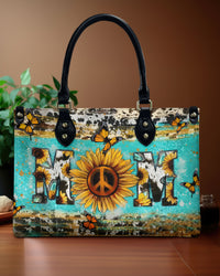 HIPPIE MOM SUNFLOWER LEATHER HANDBAG - YHHN1406241