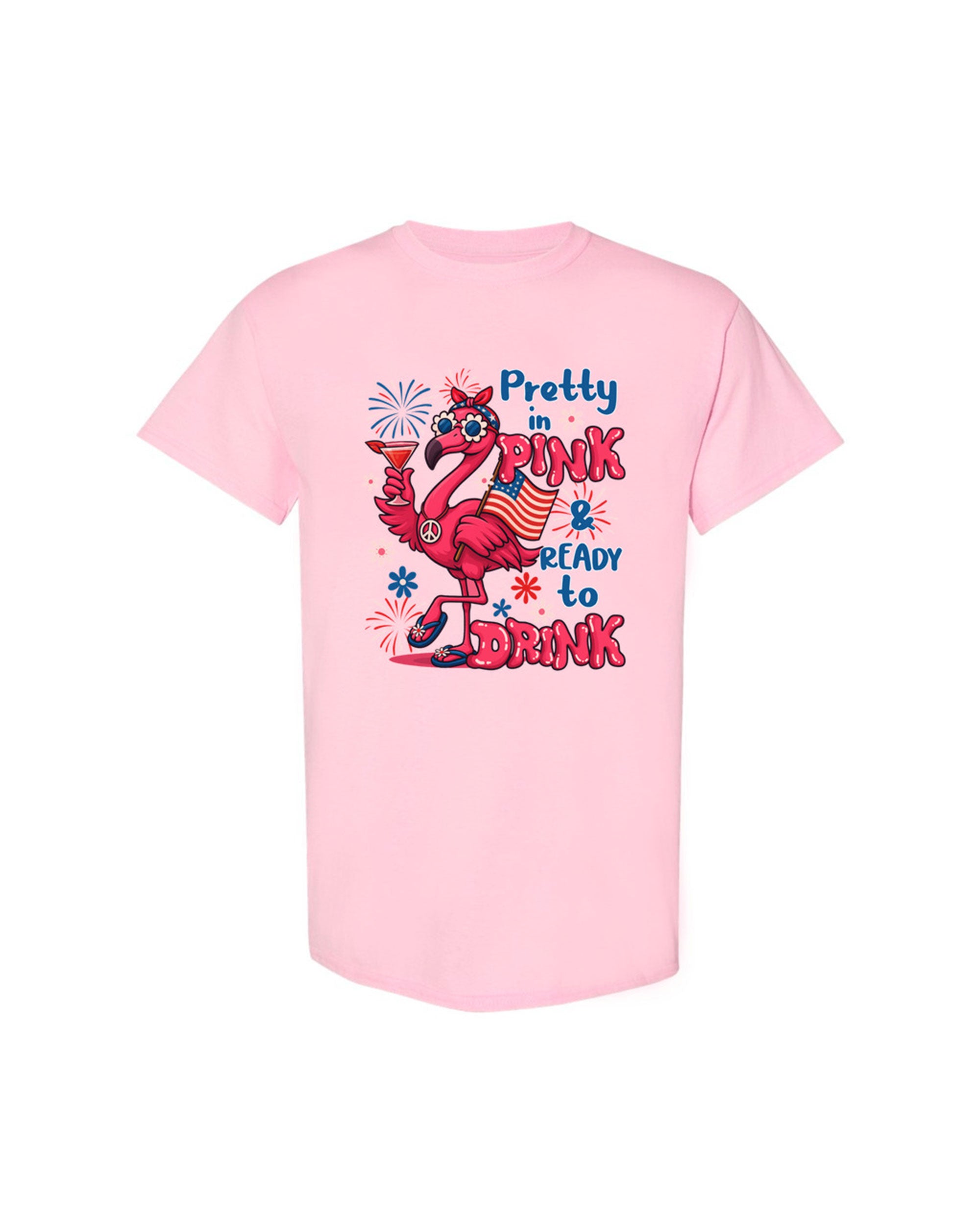PRETTY IN PINK FLAMINGO COTTON SHIRT - TYQY1305258