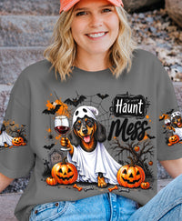 HAUNT MESS DACHSHUND DOG HALLOWEEN ALL OVER PRINT - TLHN1808261